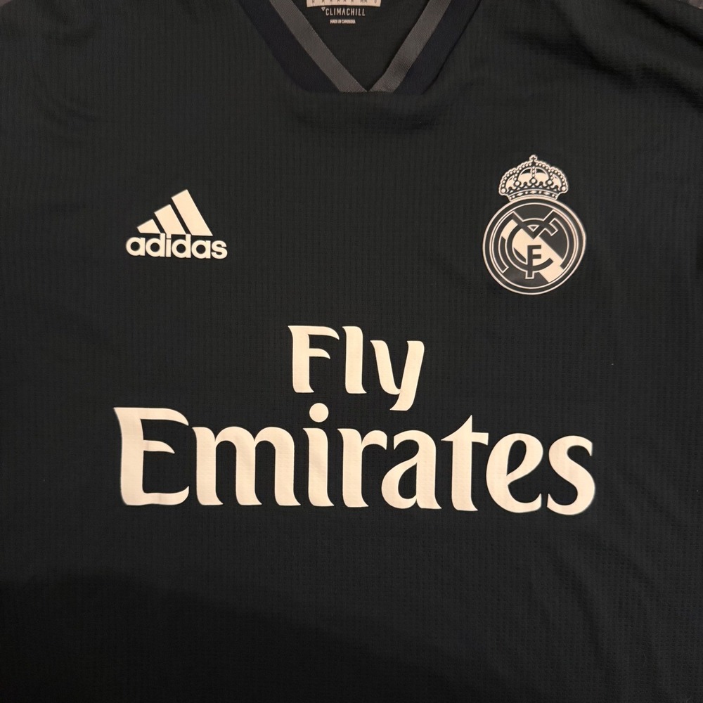 Adidas Real Madrid 2018/19 Authentic Third Jersey Black Climachill Mens Medium - Picture 10 of 11